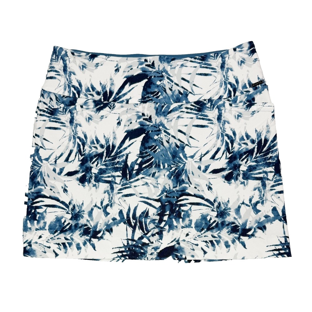 Sc & Co Golf Skort Tropical Women's XXL Skirt Shorts Extreme Stretch White Blue